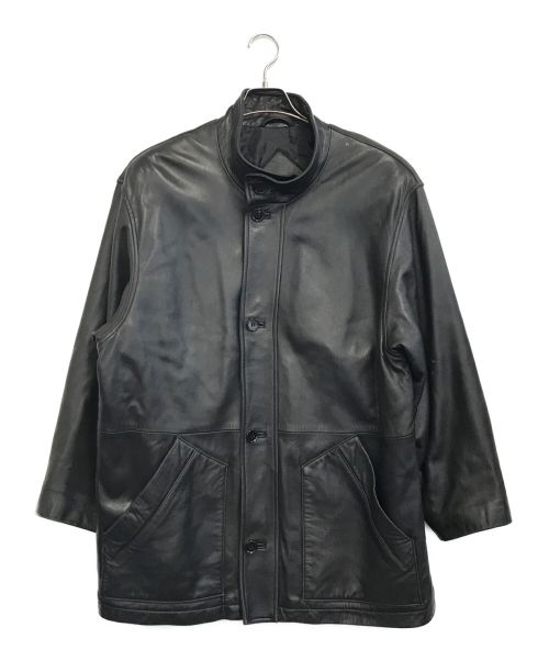 LANVIN CLASSIQUE（ランバンクラシック）LANVIN CLASSIQUE (ランバンクラシック) レザーコート ブラック サイズ:48の古着・服飾アイテム