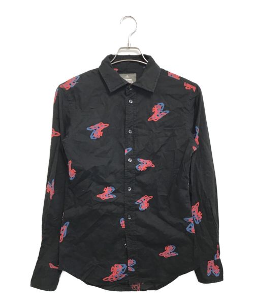 Vivienne Westwood man（ヴィヴィアン ウェストウッド マン）Vivienne Westwood man (ヴィヴィアン ウェストウッド マン) ORB SHIRT ブラック サイズ:44の古着・服飾アイテム