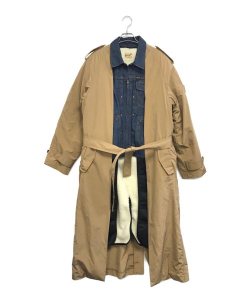 TOGA PULLA（トーガ プルラ）TOGA PULLA (トーガ プルラ) Wrangler (ラングラー) ドッキングナイロンコート ベージュ サイズ:Lの古着・服飾アイテム