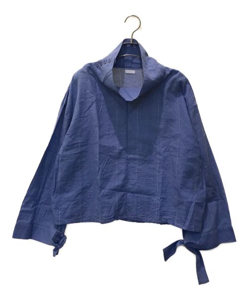 SEEALL（シーオール）SEEALL (シーオール) CERAMIC OVERSIZED LIN ブラウス スカイブルー サイズ:38の古着・服飾アイテム