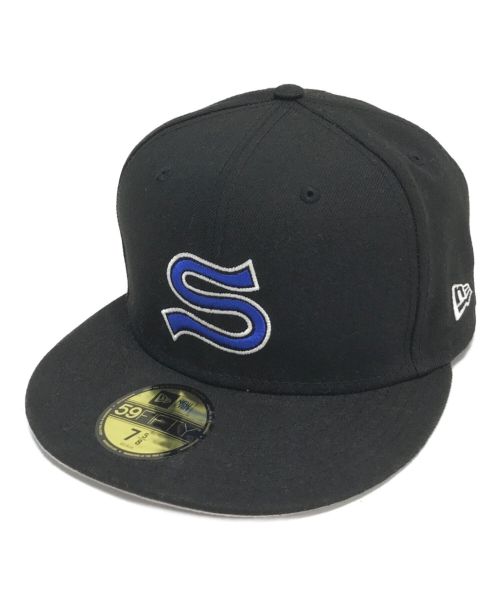 stussy（ステューシー）stussy (ステューシー) New Era (ニューエラ) キャップ ブラック サイズ:7 8/5(60.6cm)の古着・服飾アイテム