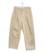 MAATEE&SONSマーティーアンドサンズ）の古着「弱テーパードCINO TROUSERS GARMENT DYED」｜ベージュ