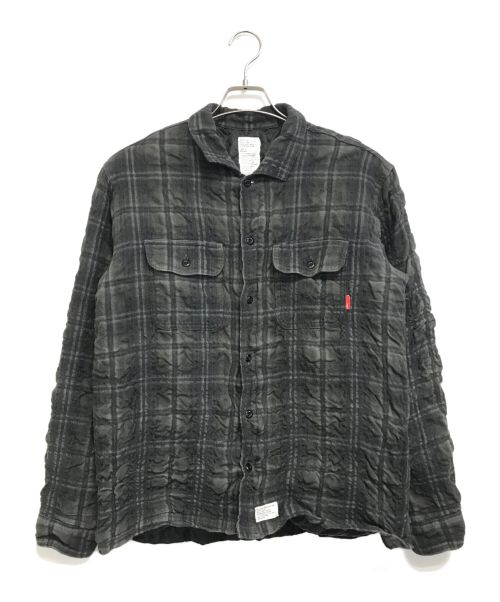 WTAPS（ダブルタップス）WTAPS (ダブルタップス) シワ加工裏地キルティングシャツジャケット ブラウン サイズ:表記なしの古着・服飾アイテム