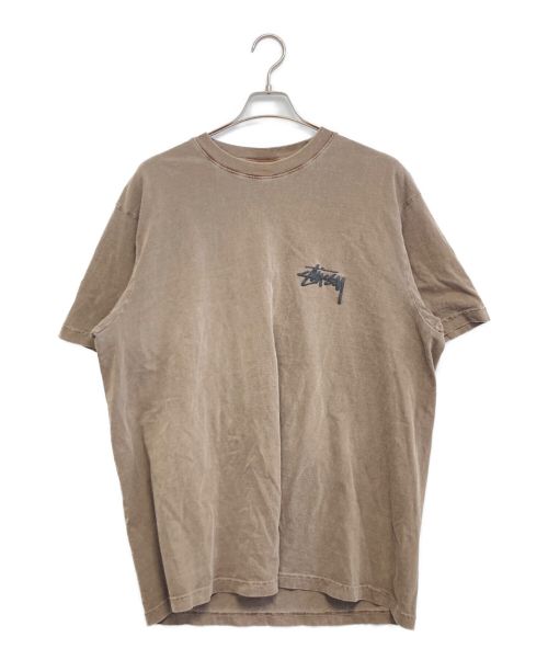 stussy（ステューシー）stussy (ステューシー) ラバープリントTシャツ ブラウン サイズ:XLの古着・服飾アイテム