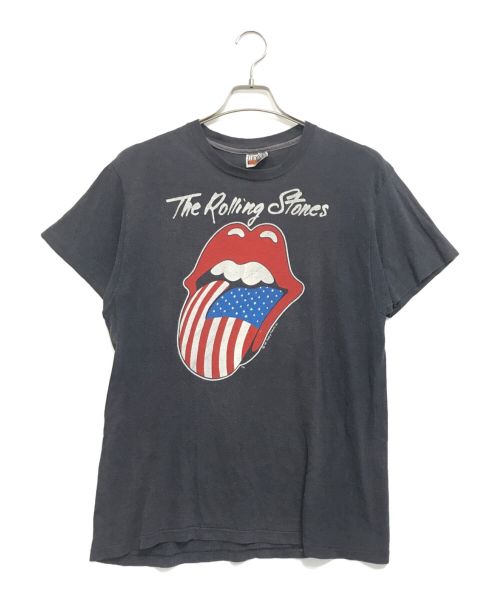 バンドTシャツ（バンドTシャツ）バンドTシャツ (バンドTシャツ) 80’sRolling Stones(ローリング・ストーンズ)バンドTシャツ ブラック サイズ:Lの古着・服飾アイテム