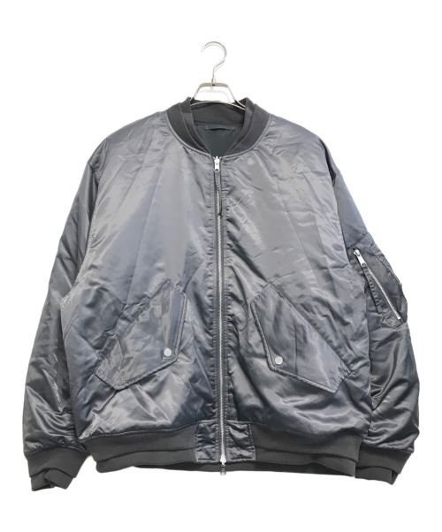 SUPERTHANKS（スーパーサンクス）SUPERTHANKS (スーパーサンクス) Over size MA-1 flight jacket グレー サイズ:Ｍの古着・服飾アイテム