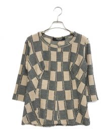 JUNYA WATANABE COMME des GARCONS（(ジュンヤワタナベ コムデギャルソン）の古着「ブロックチェックカットソー」｜ベージュ