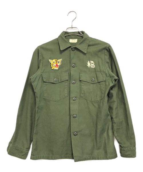 VINTAGE MILITARY（ヴィンテージ ミリタリー）VINTAGE MILITARY (ヴィンテージ ミリタリー) US ARMY 70’sユーティリティーシャツ グリーン サイズ:14 1/2の古着・服飾アイテム