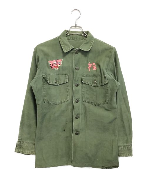 VINTAGE MILITARY（ヴィンテージ ミリタリー）VINTAGE MILITARY (ヴィンテージ ミリタリー) US ARMY 60’sユーティリティーシャツ グリーン サイズ:表記なしの古着・服飾アイテム