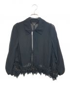 COMME des GARCONSコムデギャルソン）の古着「裾フリルジップアップジャケット」｜ブラック