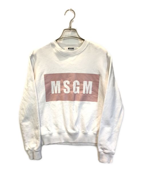 MSGM（エムエスジーエム）MSGM (エムエスジーエム) プリントスウェット ホワイト サイズ:XSの古着・服飾アイテム