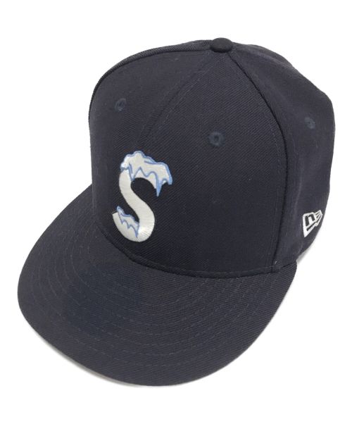 New Era（ニューエラ）New Era (ニューエラ) SUPREME (シュプリーム) ICE S Logoキャップ ブラック サイズ:7 3/8　58.7cmの古着・服飾アイテム