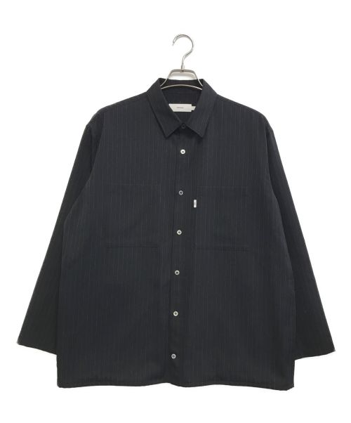 Graphpaper（グラフペーパー）Graphpaper (グラフペーパー) Selvage Wool L/S Box Shirt ネイビー サイズ:2の古着・服飾アイテム