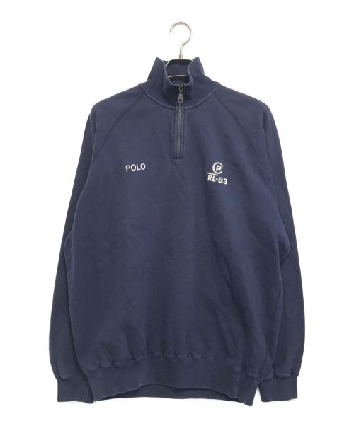 POLO RALPH LAUREN（ポロ・ラルフローレン）POLO RALPH LAUREN (ポロ・ラルフローレン) ハーフジップスウェット ネイビー サイズ:Lの古着・服飾アイテム