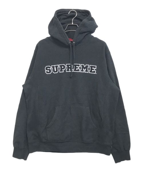 SUPREME（シュプリーム）SUPREME (シュプリーム) Cord Collegiate Logo Hooded パーカー ブラック サイズ:XLの古着・服飾アイテム