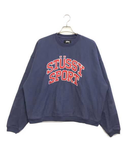 stussy（ステューシー）stussy (ステューシー) RELAXED OVERSIZED CREW ネイビー サイズ:Lの古着・服飾アイテム