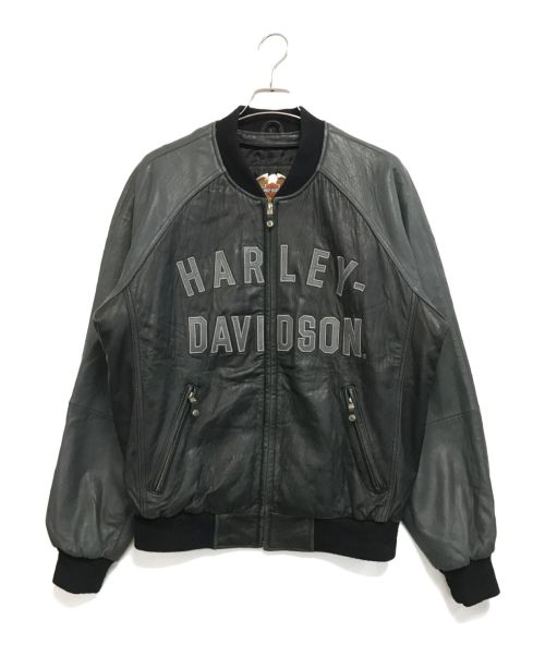 HARLEY-DAVIDSON（ハーレーダビッドソン）HARLEY-DAVIDSON (ハーレーダビッドソン) レザージャケット ブラック サイズ:Lの古着・服飾アイテム
