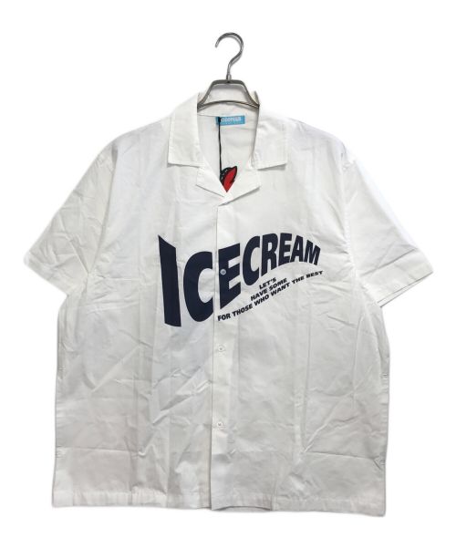 ICE CREAM（アイスクリーム）ICE CREAM (アイスクリーム) 半袖シャツ ホワイト サイズ:Ｌ 未使用品の古着・服飾アイテム