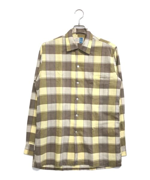 TOWN CRAFT（タウンクラフト）TOWN CRAFT (タウンクラフト) チェックシャツ イエロー サイズ:15 1/2(MEDIUM)の古着・服飾アイテム