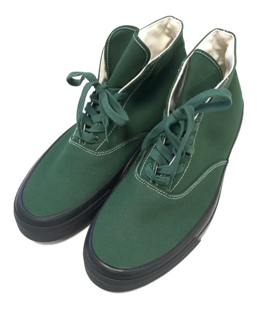 HOMME PLISSE ISSEY MIYAKE（オムプリッセ イッセイ ミヤケ）HOMME PLISSE ISSEY MIYAKE (オムプリッセ イッセイ ミヤケ) CANVAS DECK SHOES-HI グリーン サイズ:US9.5/EU42.5/JP27.5の古着・服飾アイテム