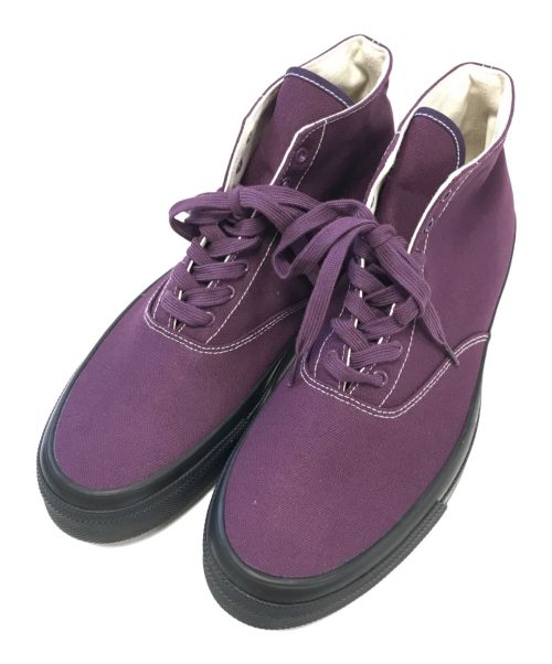 HOMME PLISSE ISSEY MIYAKE（オムプリッセ イッセイ ミヤケ）HOMME PLISSE ISSEY MIYAKE (オムプリッセ イッセイ ミヤケ) CANVAS DECK SHOES-HI パープル サイズ:US9.5/EU42.5/JP27.5の古着・服飾アイテム