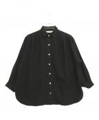 COMME des GARCONSコムデギャルソン）の古着「ウールガーゼワイドシャツ」｜ブラック