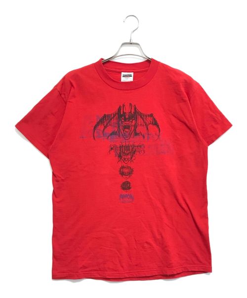 アニメーションTシャツ（アニメーションTシャツ）アニメーションTシャツ (アニメーションTシャツ) TULTEX DEVILMAN(デビルマン) アニメTシャツ レッド サイズ:Ｌの古着・服飾アイテム