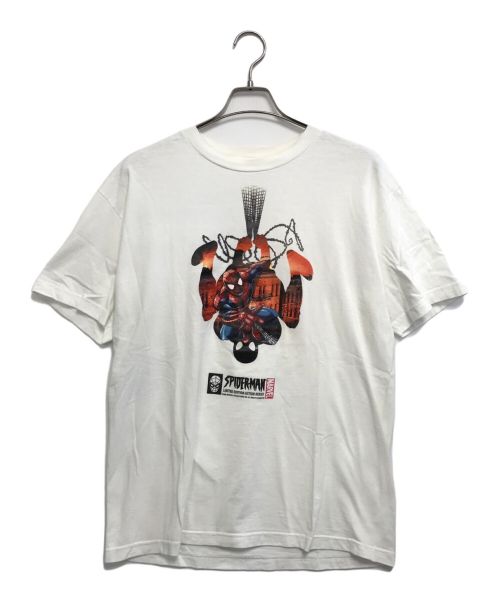 アニメーションTシャツ（アニメーションTシャツ）アニメーションTシャツ (アニメーションTシャツ) 00s MARVEL(マーベル) SPIDERMAN(スパイダーマン) Tシャツ ホワイト サイズ:Ｌの古着・服飾アイテム