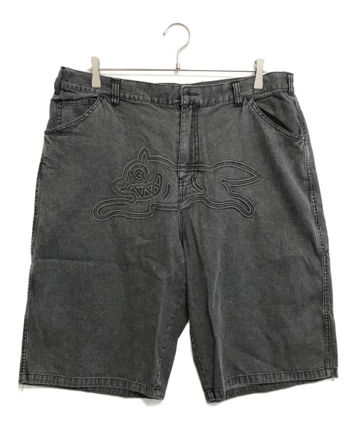 ICE CREAM（アイスクリーム）Ice Cream (アイスクリーム) EMBOSS LOGO DENIM SHORTS ブラック サイズ:XLの古着・服飾アイテム