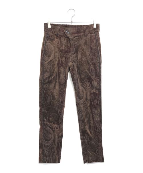 TMT（ティーエムティー）TMT (ティーエムティー) PAISLEY STRETCH-VELOUR TROUSER TMT ブラウン サイズ:Ｓ 未使用品の古着・服飾アイテム