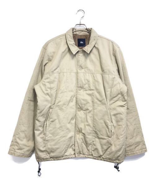 stussy（ステューシー）stussy (ステューシー) 中綿ジャケット ベージュ サイズ:Lの古着・服飾アイテム