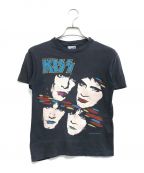 バンドTシャツバンドTシャツ）の古着「KISS(キッス) 80s バンドTシャツ」｜ブラック