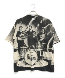 バンドTシャツ（バンドTシャツ）の古着「90s ALL SPORT BEATLES(ビートルズ) オーバープリントtシャツ」｜ブラック