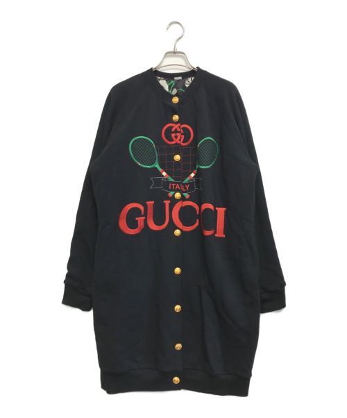 GUCCI（グッチ）GUCCI (グッチ) テニス リバーシブルカーディガン ブラック サイズ:Sの古着・服飾アイテム