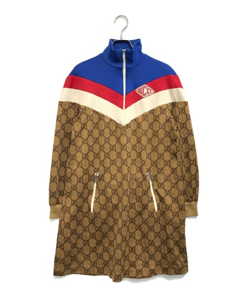 GUCCI（グッチ）GUCCI (グッチ) GGテクニカル ジャージー ドレス ワンピース ベージュ サイズ:Sの古着・服飾アイテム