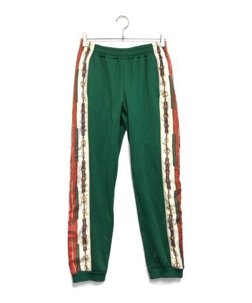 GUCCI（グッチ）GUCCI (グッチ) Printed Side Stripe Track Pant グリーン サイズ:XSの古着・服飾アイテム