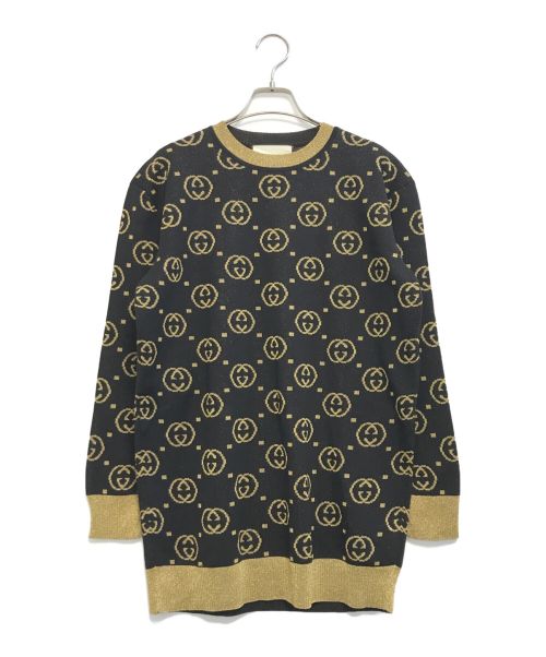 GUCCI（グッチ）GUCCI (グッチ) GGラメオーバーサイズウールセーター ブラック サイズ:Sの古着・服飾アイテム