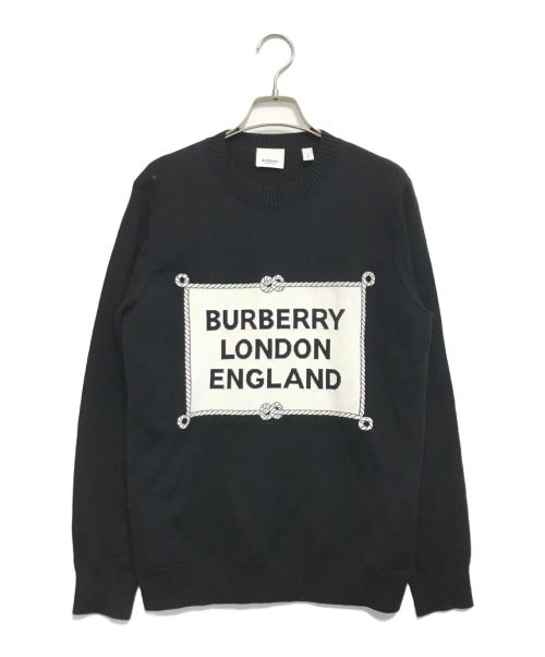 BURBERRY（バーバリー）BURBERRY (バーバリー) ロゴニット ブラック サイズ:Sの古着・服飾アイテム