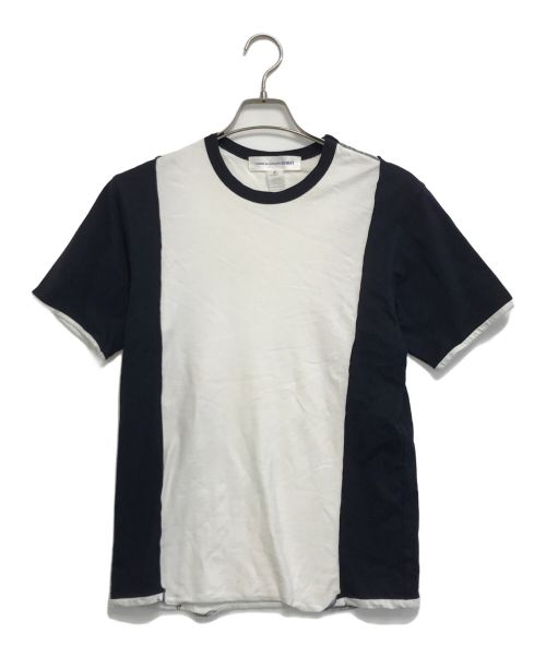 COMME des GARCONS SHIRT（コムデギャルソンシャツ）COMME des GARCONS SHIRT (コムデギャルソンシャツ) 00’sドッキングTシャツ ホワイト×ネイビー サイズ:Sの古着・服飾アイテム