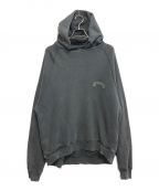 askyurselfアスクユアセルフ）の古着「ASKYURSELF / BANNED REPAIRED HOODIE」｜ブラック