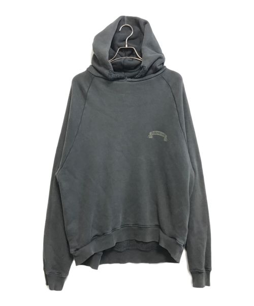 askyurself（アスクユアセルフ）askyurself (アスクユアセルフ) ASKYURSELF / BANNED REPAIRED HOODIE ブラック サイズ:Lの古着・服飾アイテム