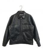 Schottショット）の古着「LEATHER TRACKER JACKET」｜ブラック