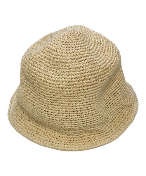 no roll（ノーロール）no roll (ノーロール) RAFFIA BUCKET HAT ベージュ サイズ:表記なしの古着・服飾アイテム