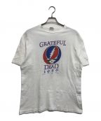 バンドTシャツバンドTシャツ）の古着「80s GRATEFUL DEAD&BOB DYLAN(グレイトフル・デッド&ボブ・ディラン) バンドTシャツ」｜ホワイト