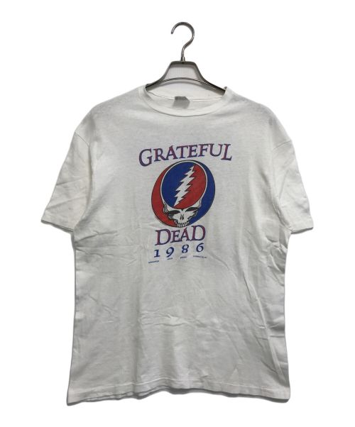 バンドTシャツ（バンドTシャツ）バンドTシャツ (バンドTシャツ) 80s GRATEFUL DEAD&BOB DYLAN(グレイトフル・デッド&ボブ・ディラン) バンドTシャツ ホワイト サイズ:XLの古着・服飾アイテム