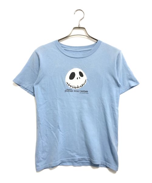 アニメーションTシャツ（アニメーションTシャツ）アニメーションTシャツ (アニメーションTシャツ) 90s NIGHTMARE before christmas(ナイトメア・ビフォア・クリスマス) アニメ―ションTシャツ スカイブルー サイズ:表記なしの古着・服飾アイテム