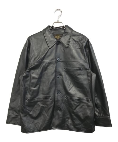 SUBCIETY（サブサエティ）SUBCIETY (サブサエティ) LAMB LEATHER CAR COAT ブラック サイズ:Lの古着・服飾アイテム