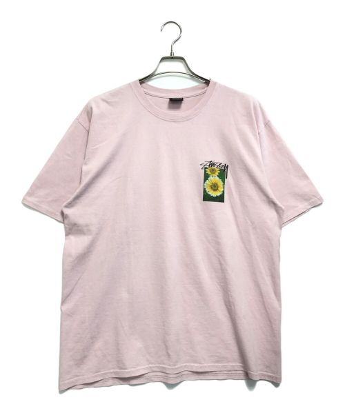 stussy（ステューシー）stussy (ステューシー) フラワーガーデンTシャツ ピンク サイズ:Lの古着・服飾アイテム