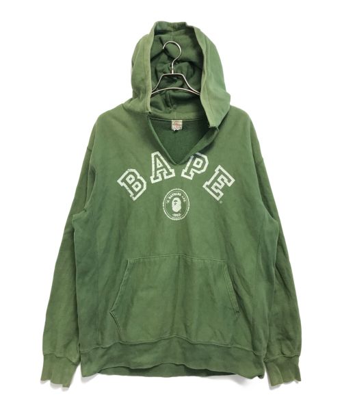 A BATHING APE（アベイシングエイプ）A BATHING APE (アベイシングエイプ) パーカー グリーン サイズ:XLの古着・服飾アイテム