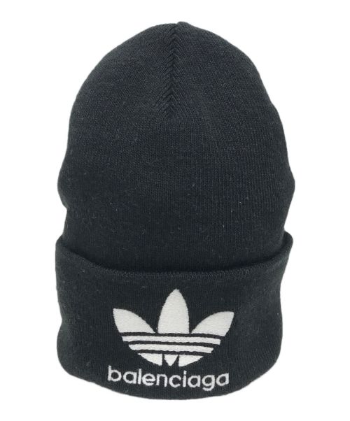 BALENCIAGA（バレンシアガ）BALENCIAGA (バレンシアガ) adidas (アディダス) Logo Beanie ブラック サイズ:2 21×22cmの古着・服飾アイテム